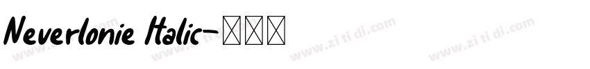 Neverlonie Italic字体转换
